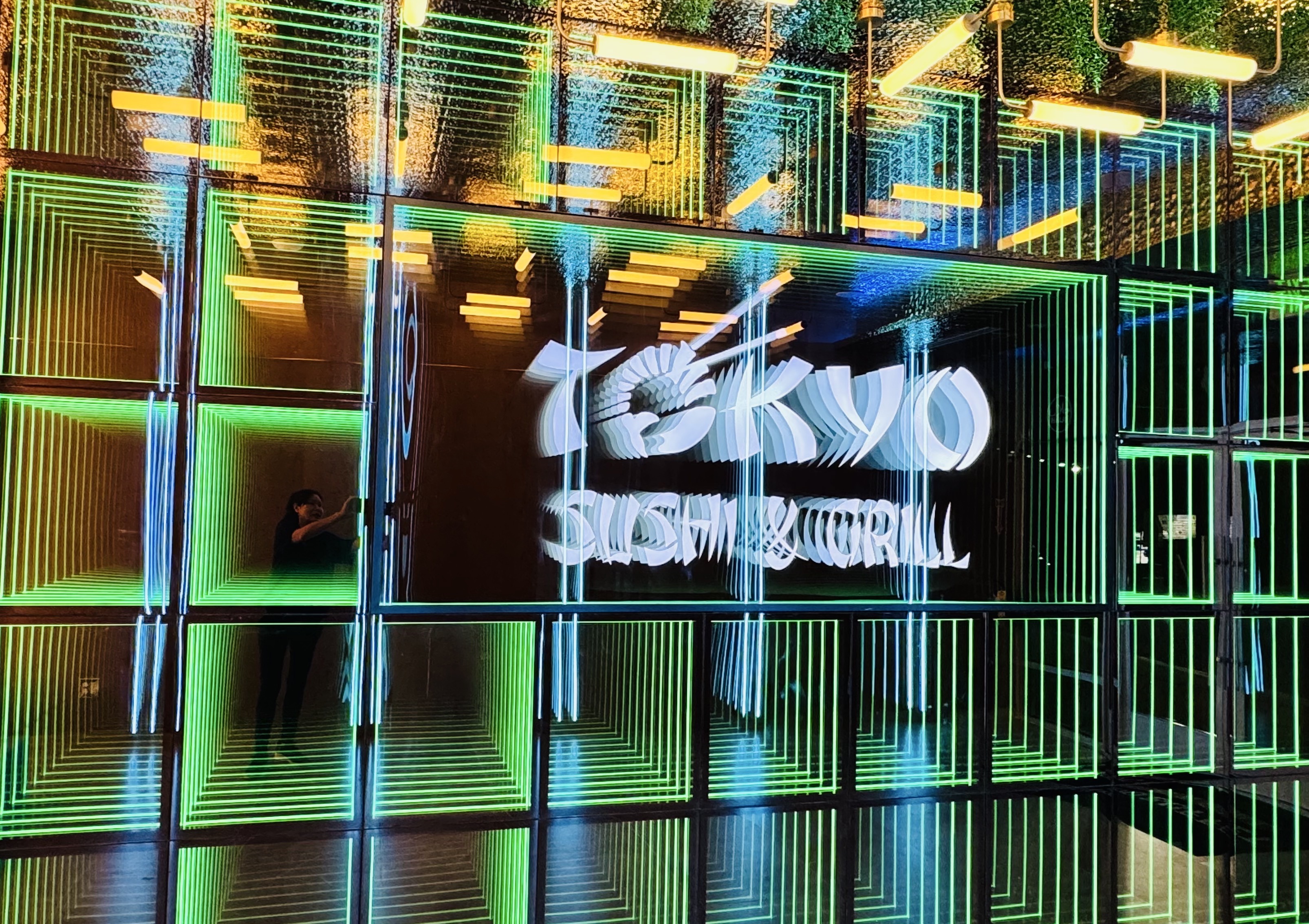 Tokyo Seafood Buffet entrance with colorful lighting